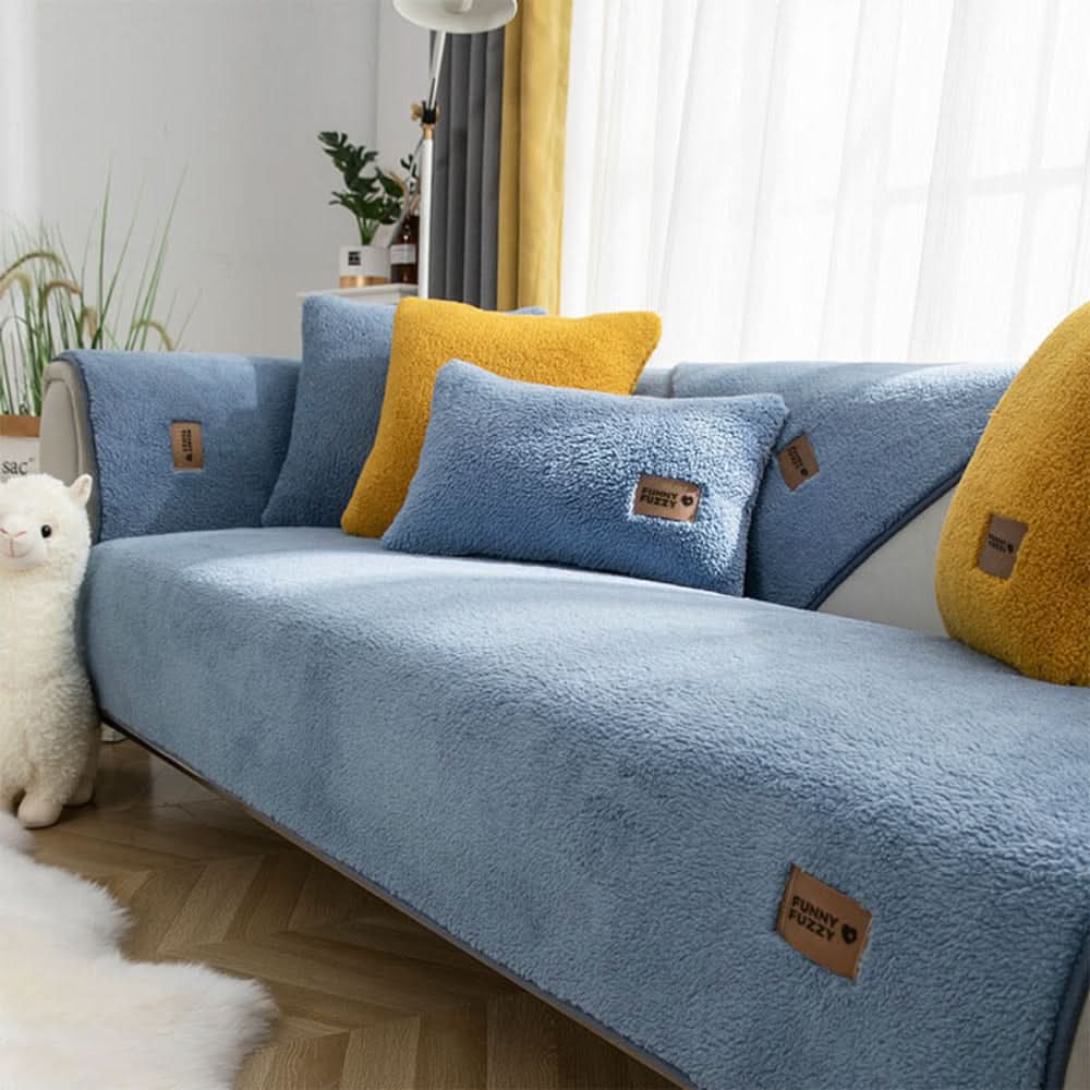 Skanto | Vanntett Sherpa Fleece Sofa Deksel Avgir ikke Glid