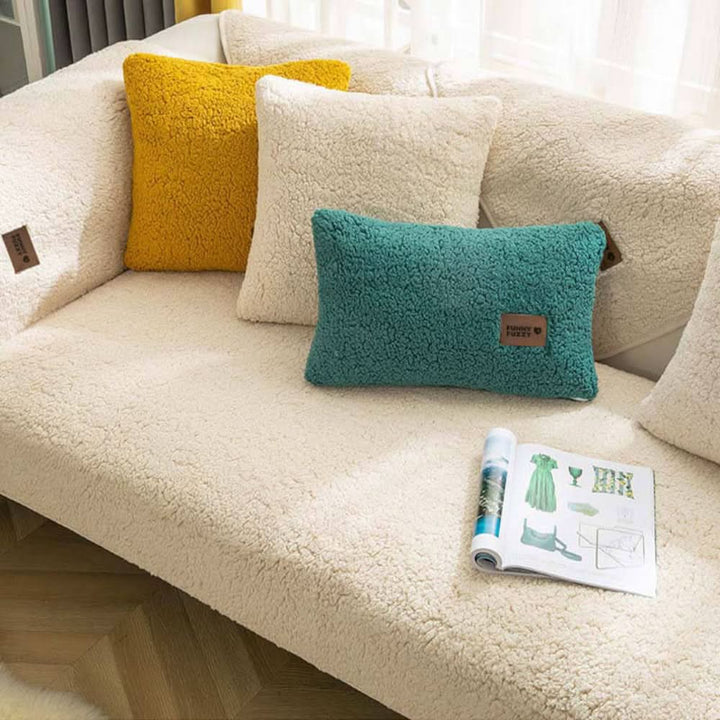 Skanto | Vanntett Sherpa Fleece Sofa Dekk Non-Slip