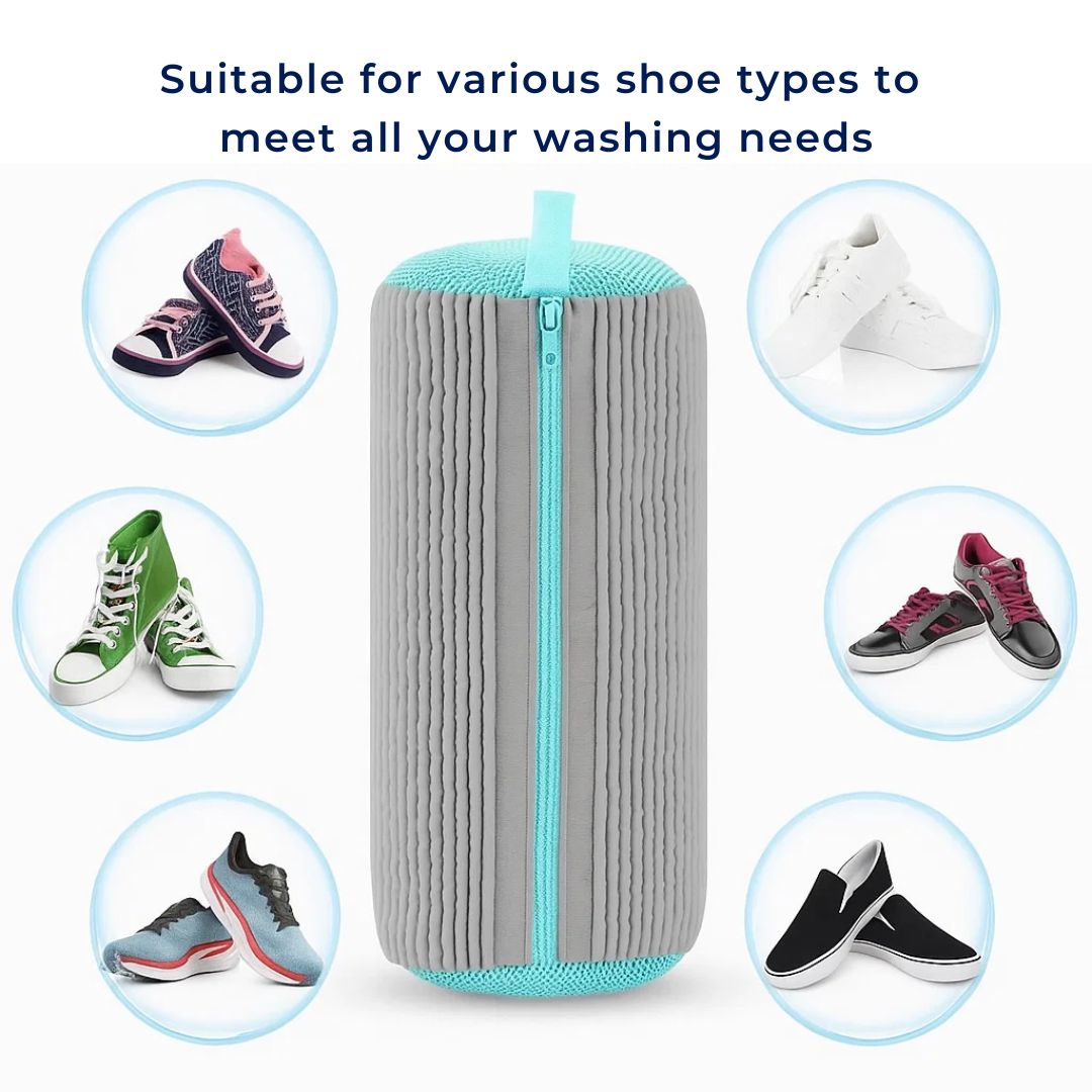 ShoeGuard | Sko Vaskemaskin Pose – Beskyttende Polstring – Mesh Stoff – Treningspleie Skanto