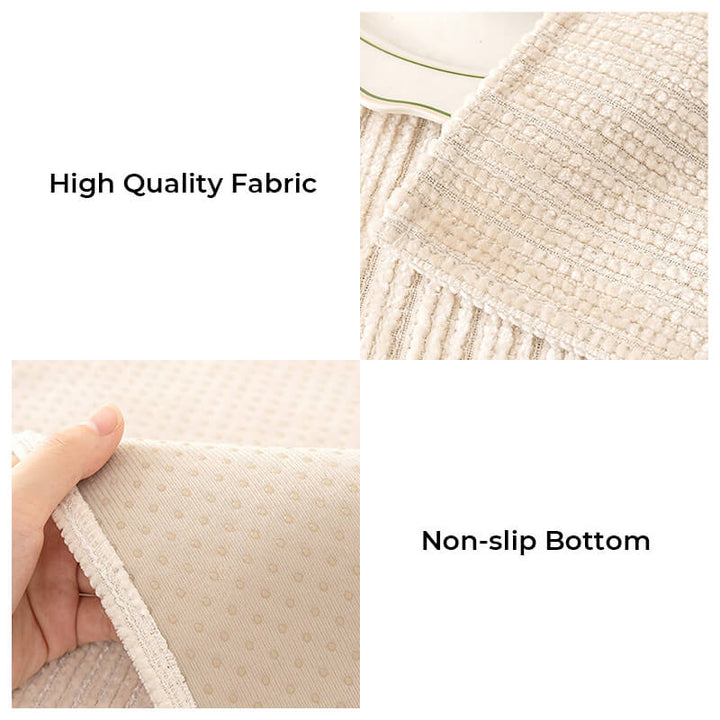 Enkel solid farge chenille ripesikker sofa dekke | Skanto