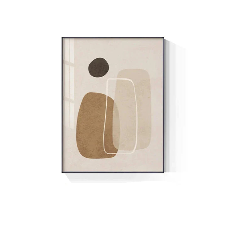 Enkel Beige Brun Floral Abstrakt Veggkunst Fin Kunst Lerrettrykk Minimalistiske Bilder For Moderne Leiligheter Stue Soverom Kunst For Samtidige Interiører | Skanto