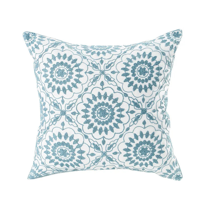 Enkle florale fargerike nordiske putetrekk 45x45cm strikkede jacquard-linneputetrekk til stuen sofa kastputer moderne skandinavisk interiør | Skanto