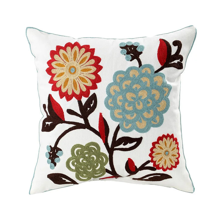 Enkle florale fargerike nordiske putetrekk 45x45cm strikkede jacquard-linneputetrekk til stuen sofa kastputer moderne skandinavisk interiør | Skanto