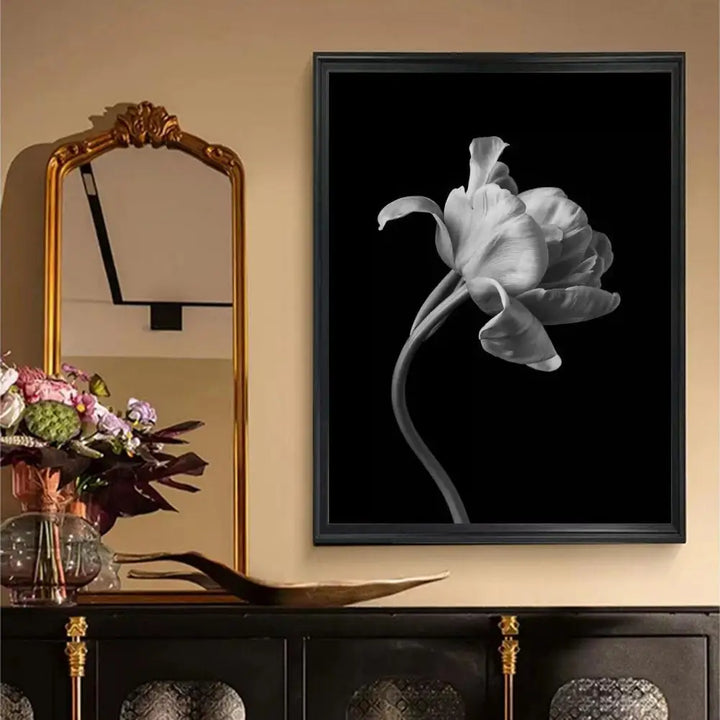 Moderne Livsstil Floral Veggkunst Minimalistisk Svart Hvit Plakat Fin Kunst Lerretstrykk Bilder For Stue Dekor | Skanto