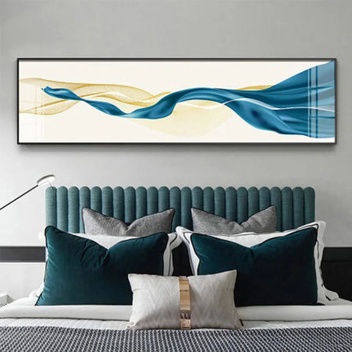 Flytende Vibes Abstrakt Veggkunst Fine Art Lerrettrykk Bredformatbilder For stuen Over sofa Bilder For over sengen | Skanto