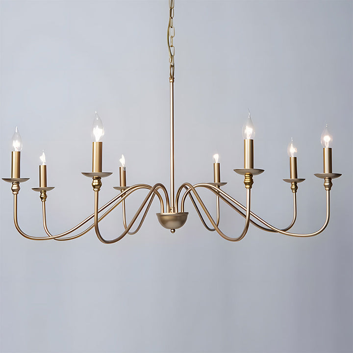 Svart Lysestake Chandelier – Taklampe for Stue & Spiserom | Skanto