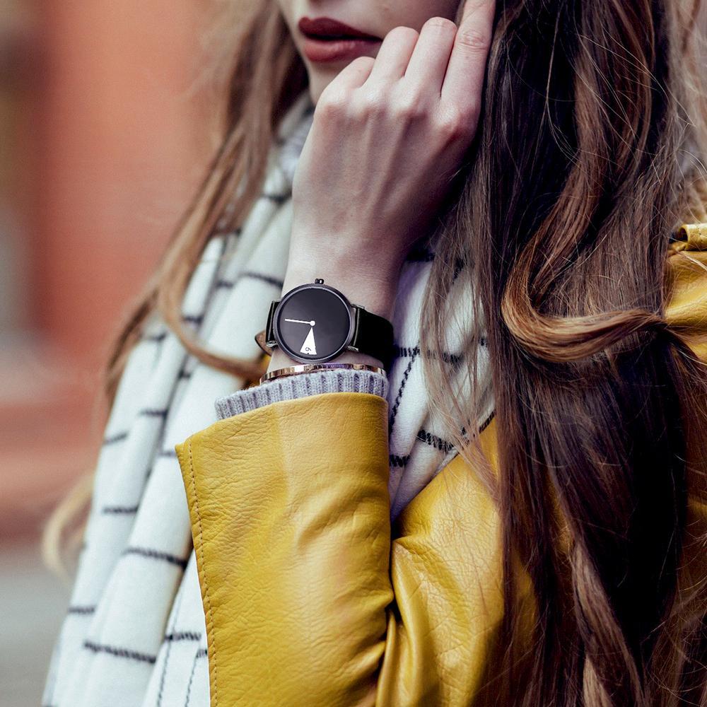 Skanto | Søt Kvinnere Klokke Kreativ Håndleddsklokke Dame Klokke Roter Gul Lær Bånd Håndleddsklokker Klokker Montres Femme Reloj Mujer