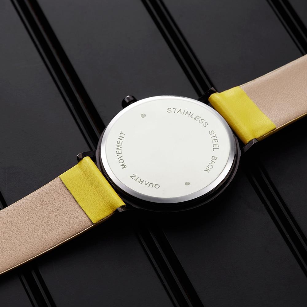 Skanto | Søt Kvinnere Klokke Kreativ Håndleddsklokke Dame Klokke Roter Gul Lær Bånd Håndleddsklokker Klokker Montres Femme Reloj Mujer