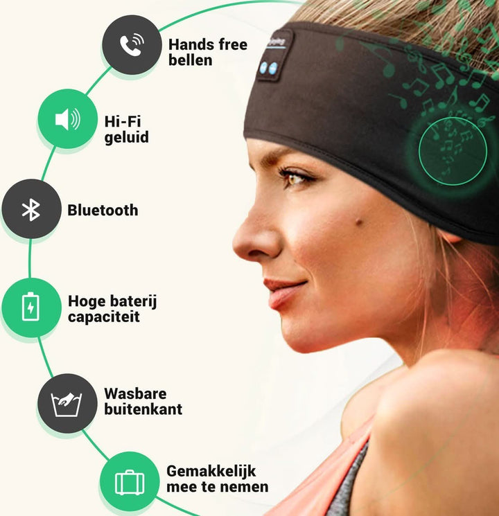 Skanto | Sleepwave Bluetooth Søvnband – Musikk Søvn Hjelpemiddel for Rolig Søvn & Avslapning