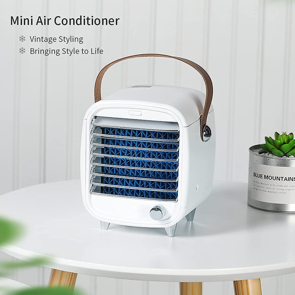 Skanto | Brisiva AirCool Mini Air Conditioner | 3-i-1 Kjøling, Fuktighet og Rensing for Hjemmet og På Farten