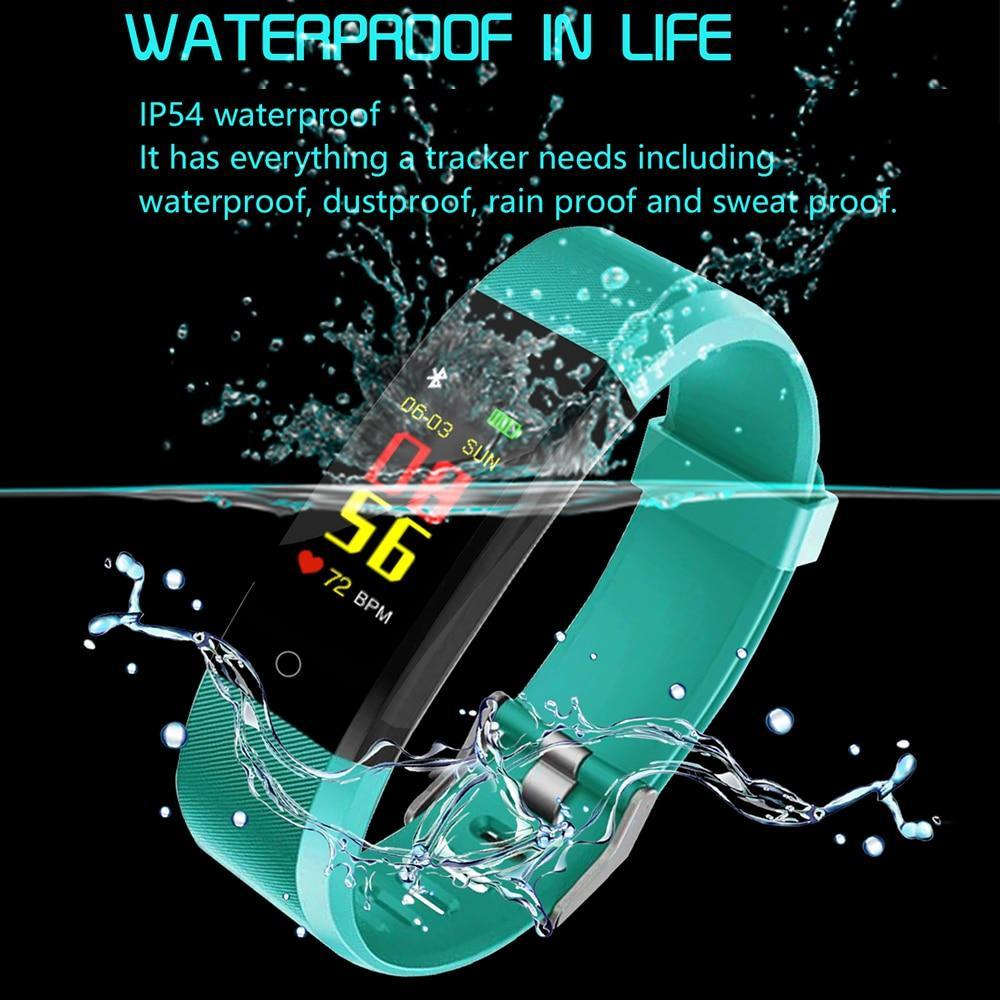Skanto | Smart armbånd fitness tracker Klokke Helse Pulsbånd Blodtrykk Vanntett Smart armbånd for Menn Kvinner Smartband