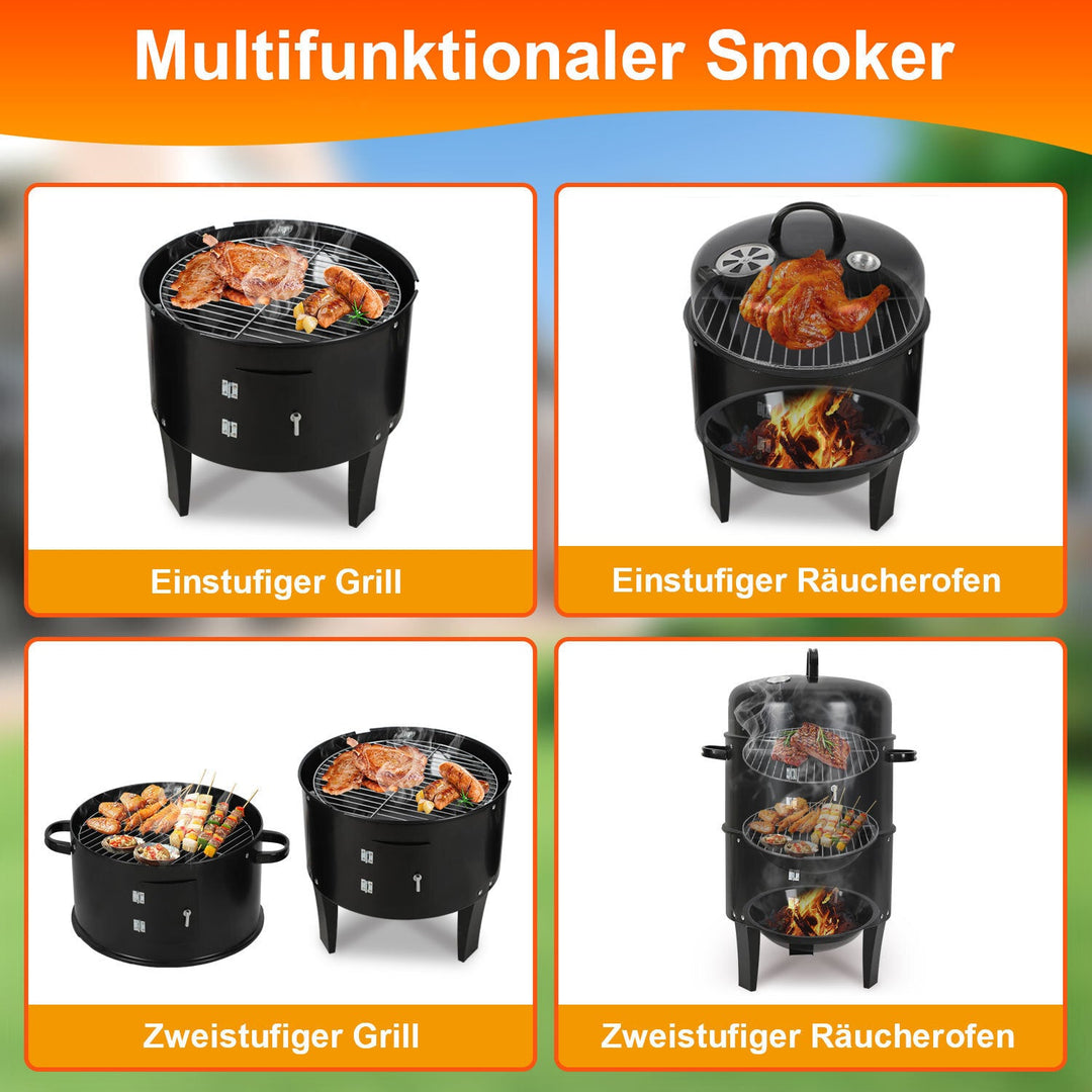 3 i 1 Røykelange Røykovn 2 Nivåer | Skanto