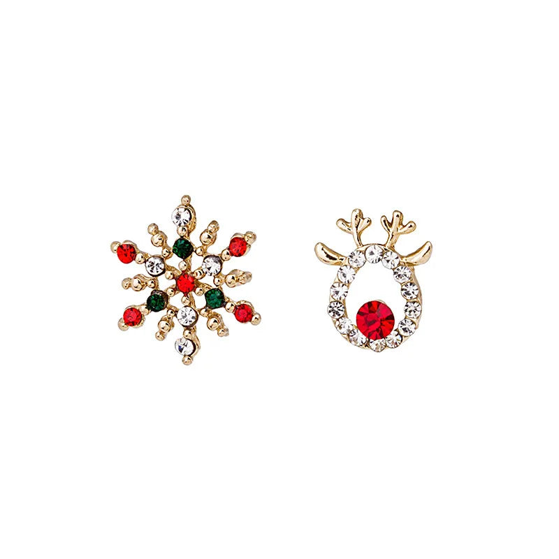 Skanto | Aureline Snøfnugg Øreringer – Elegante Zirkon Charm Øreringer, Gjennomsiktig Glans & Perfekt Gave til Høytidene