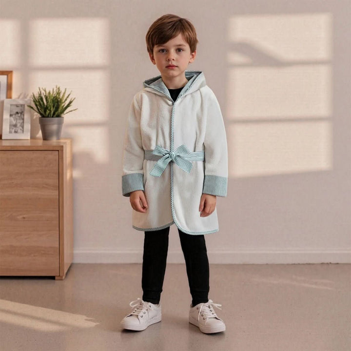 Skanto | LunaLoft Barnebadekåpe med Hette | Ultra Myk & Absorberende | Koselig Mikrofiber Badekåpe | Luksuriøs Komfort for Gutter & Jenter