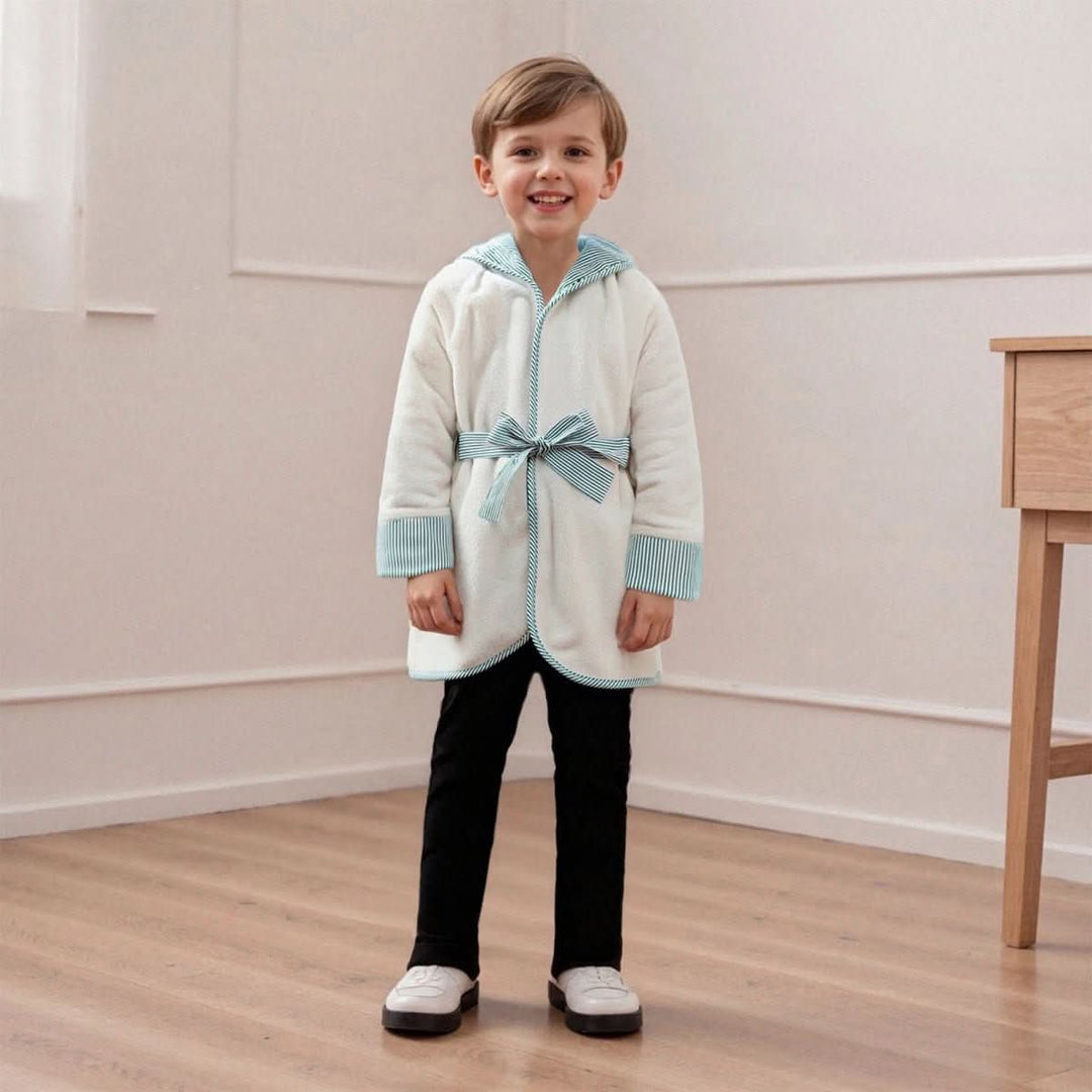 Skanto | LunaLoft Barnebadekåpe med Hette | Ultra Myk & Absorberende | Koselig Mikrofiber Badekåpe | Luksuriøs Komfort for Gutter & Jenter