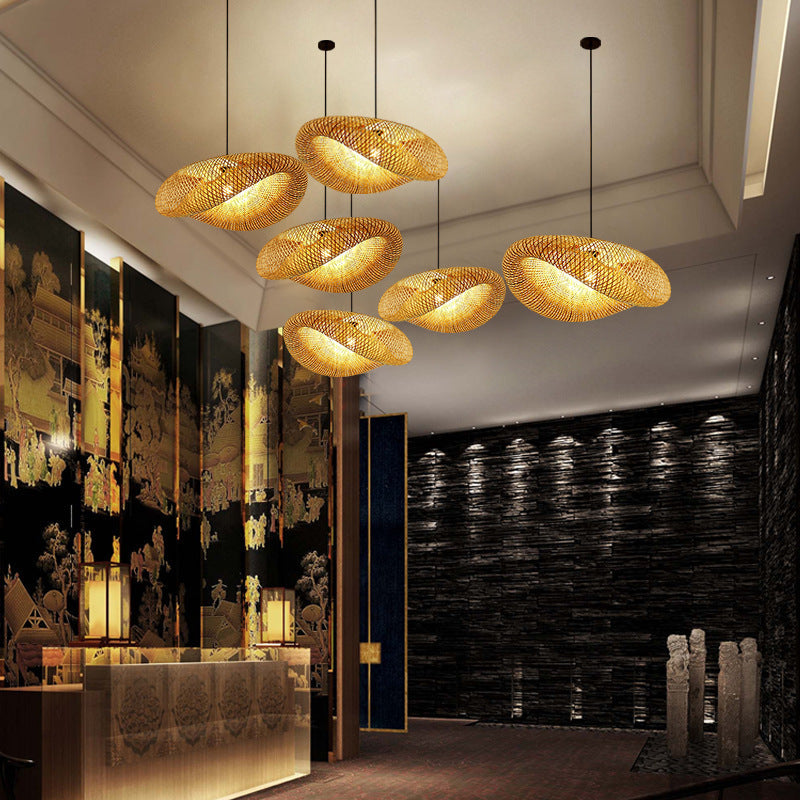 Skanto | Rattanvevd Bambus - Pendellampe - Led - Lys