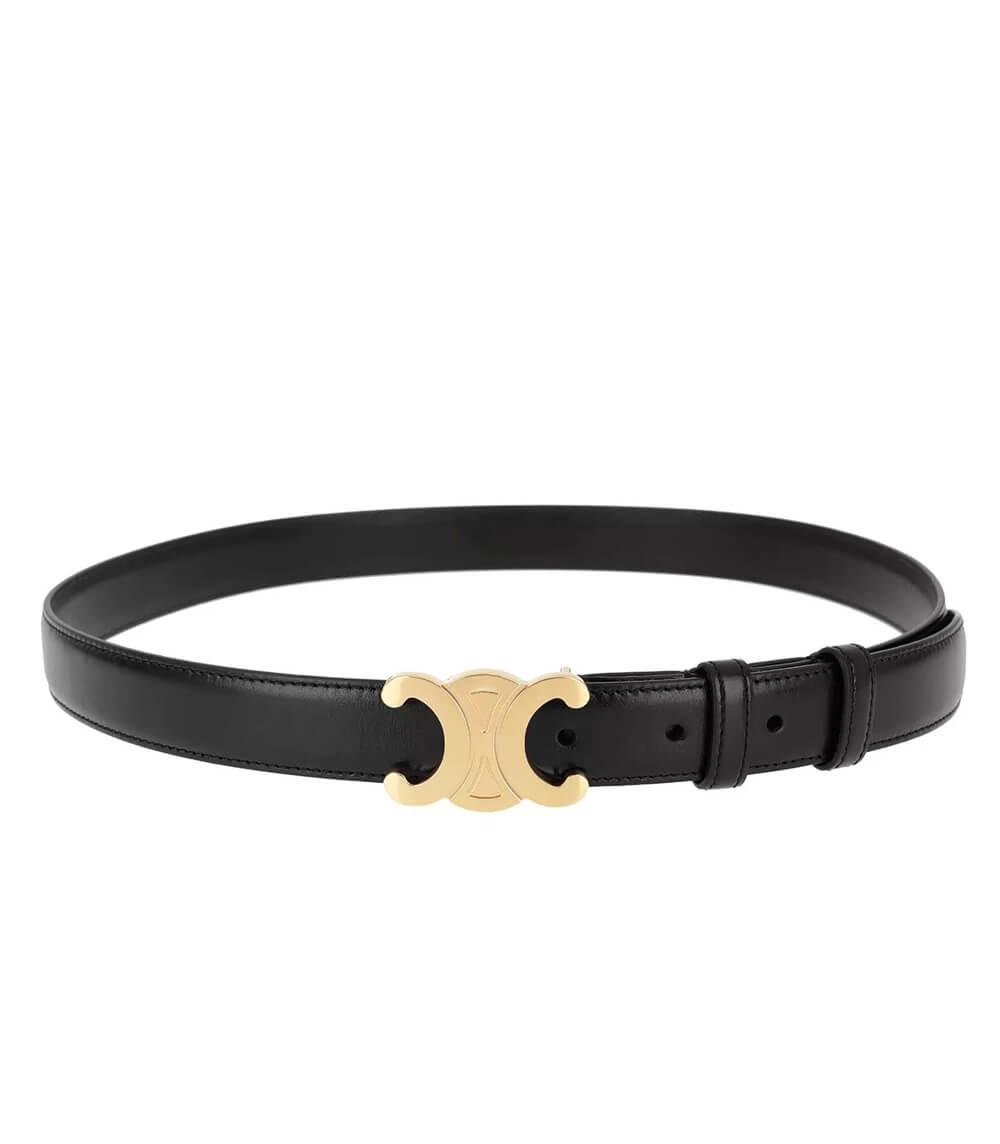 EleganceBelt - Luksus Lærbelte med Gull Detaljer Skanto