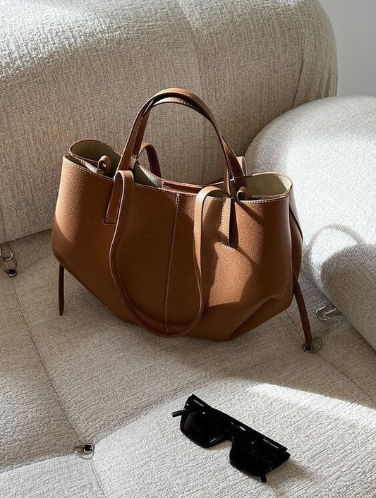 Norvo - Vintage Tote Bag dame | Romslig skulderveske på salg | Lær