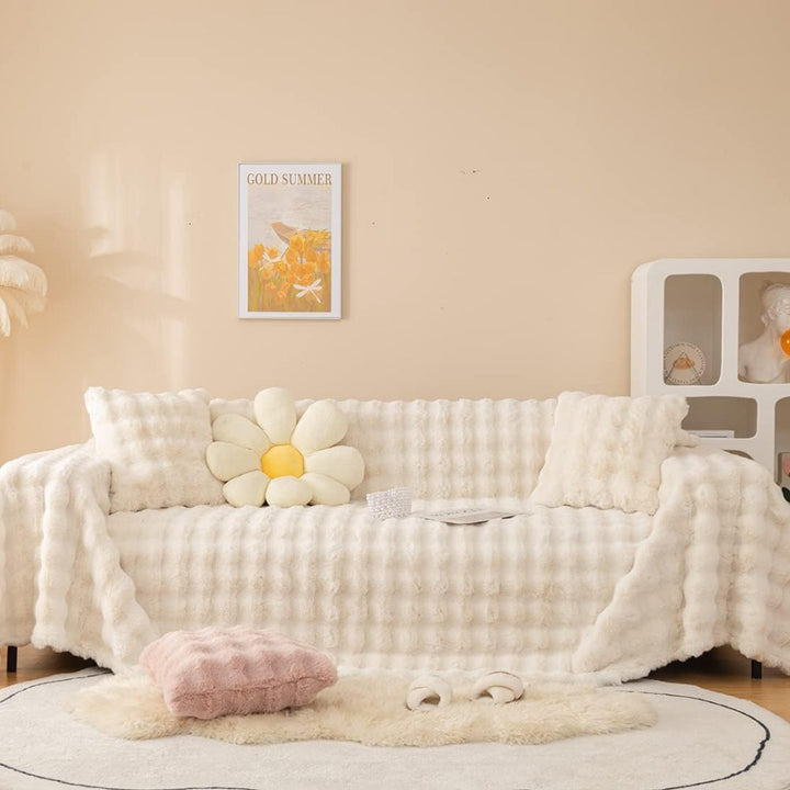 Skanto | Kanin Fuskepels Teppet Myk Sofa Deksel