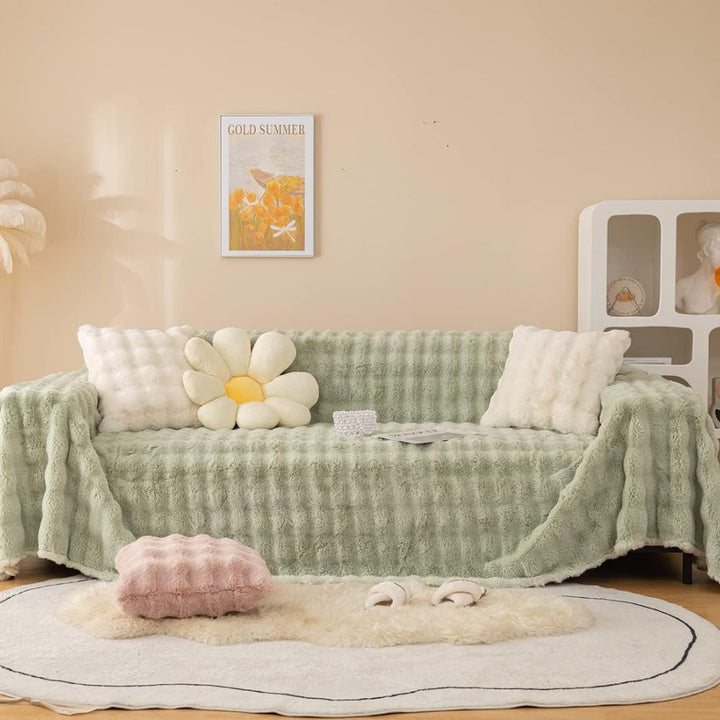 Skanto | Kanin Fuskepels Teppet Myk Sofa Deksel