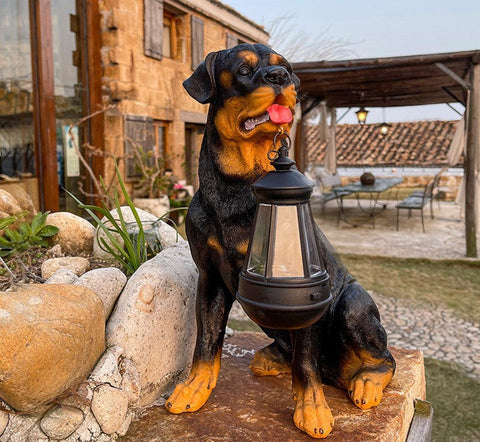 Skanto | Sweet dog statue garden lighting