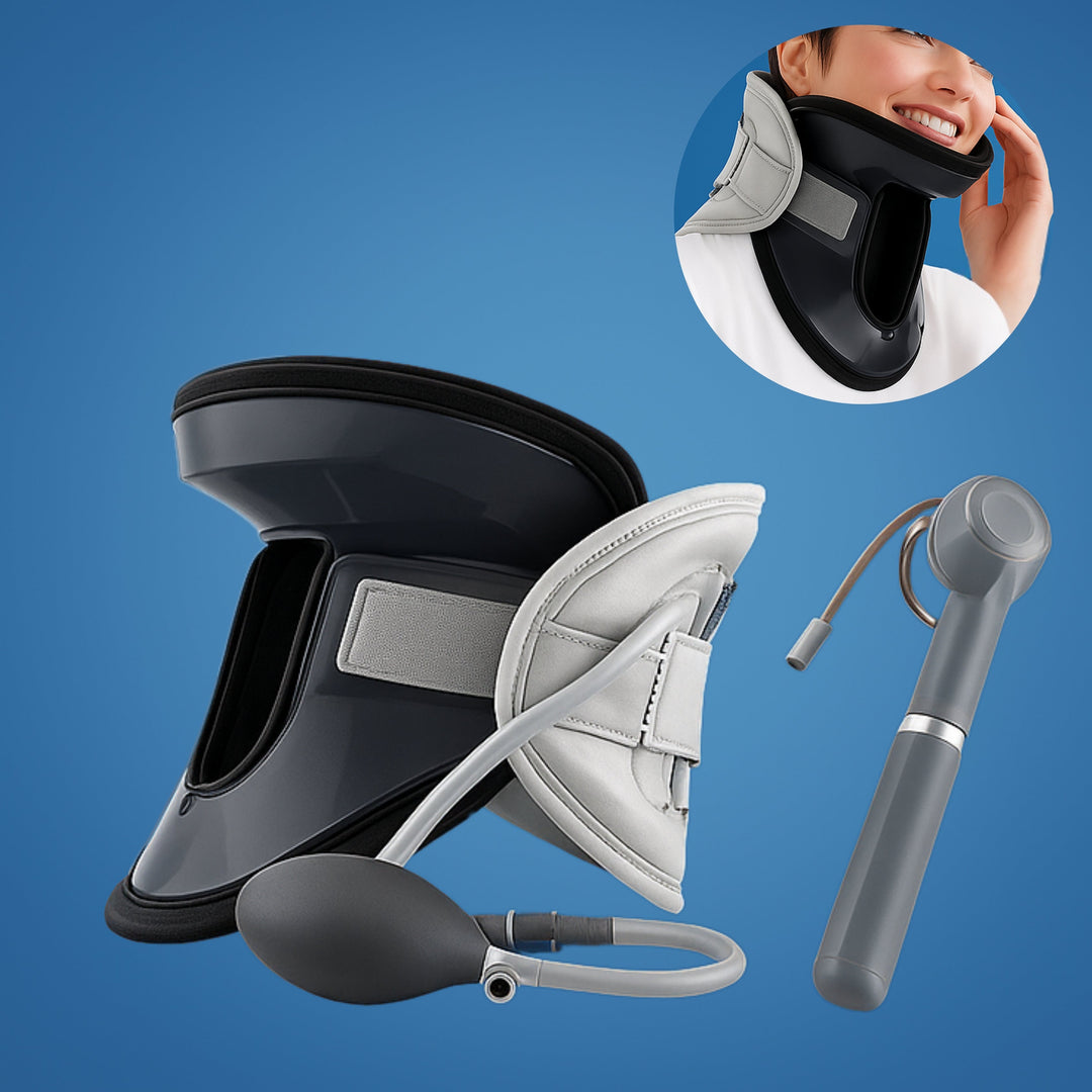 SpineEase | Nakke Traksjonskrage – Cervikal Retraktor for Ryggdekompresjon, Nerve- og Holdningsstøtte – Nakke Pain Relief Aid Skanto