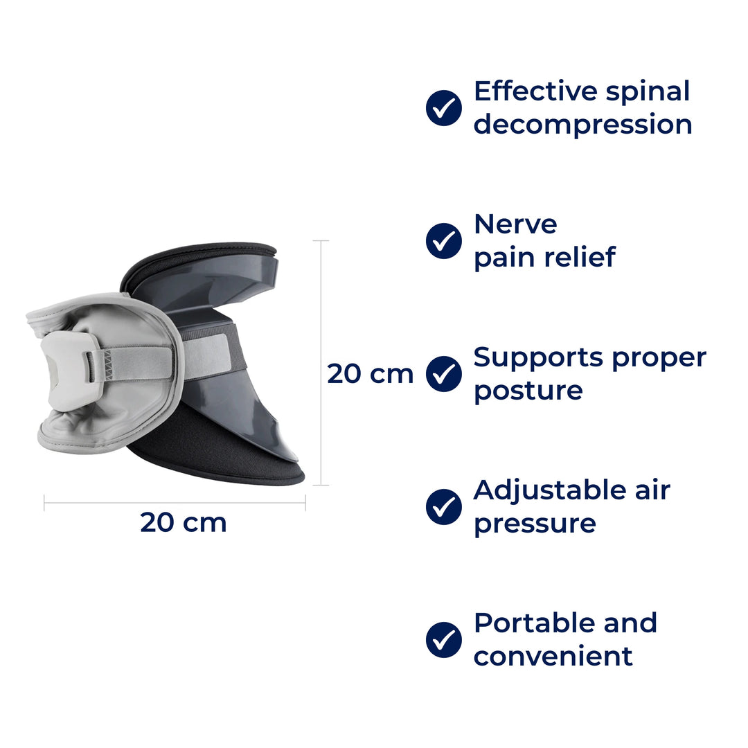 SpineEase | Nakke Traksjonskrage – Cervikal Retraktor for Ryggdekompresjon, Nerve- og Holdningsstøtte – Nakke Pain Relief Aid Skanto
