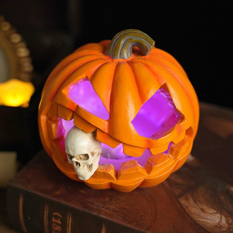 Skanto | Spøkelsesaktig Jack O’Lantern – Realistisk Hodeskalle Halloween Dekorasjon