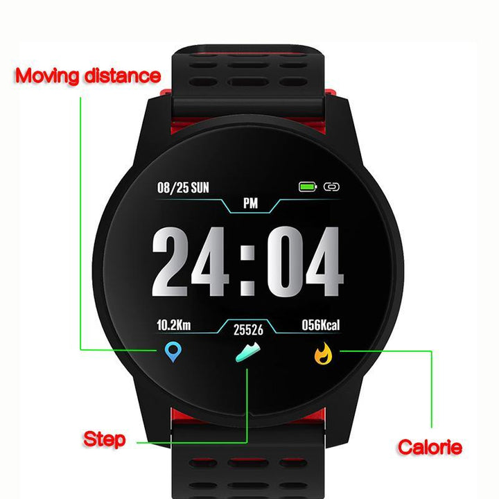 Skanto | Sport Smart Klokke Menn Damer Blodtrykk Vanntett Aktivitets Fitness tracker Pulsmonitor Smartklokke GPS Android ios