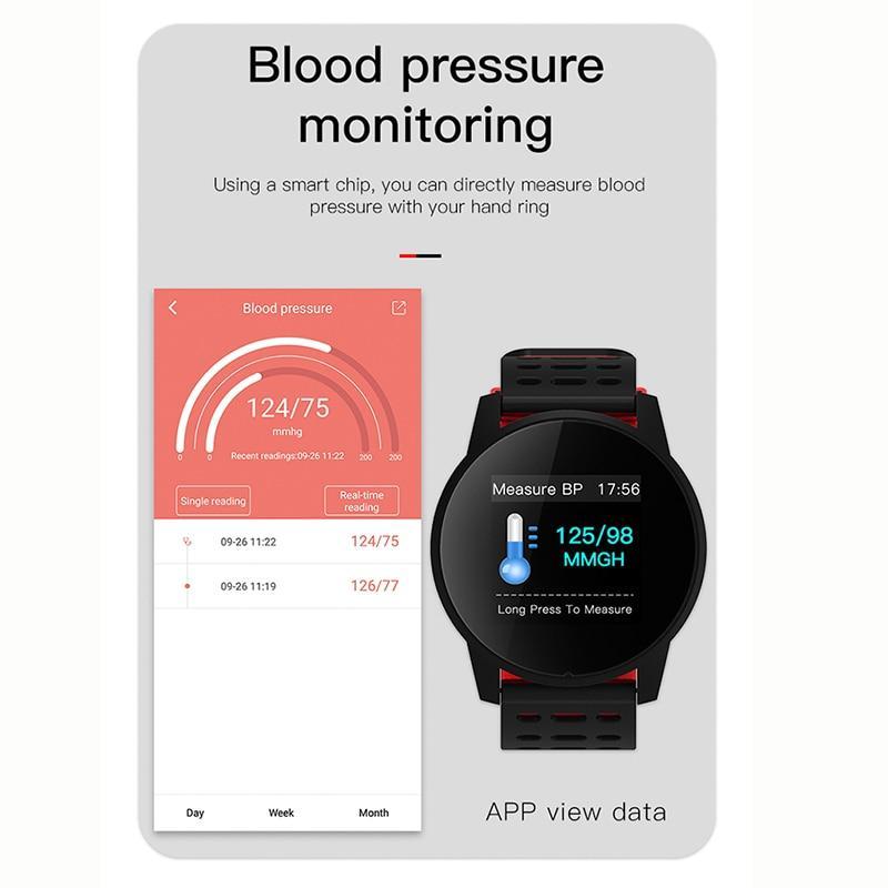 Skanto | Sport Smart Klokke Menn Damer Blodtrykk Vanntett Aktivitets Fitness tracker Pulsmonitor Smartklokke GPS Android ios