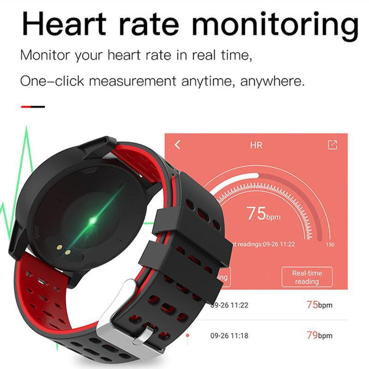 Skanto | Sport Smart Klokke Menn Damer Blodtrykk Vanntett Aktivitets Fitness tracker Pulsmonitor Smartklokke GPS Android ios