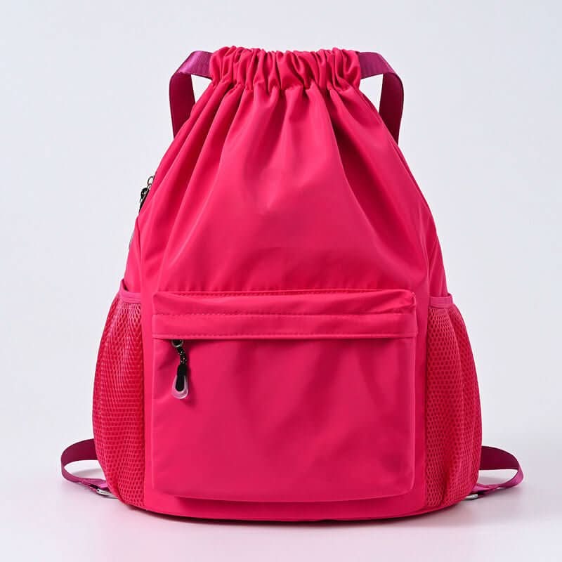 Skanto | Sporty Drawstring Ryggsekk med Skoparti & Lommer