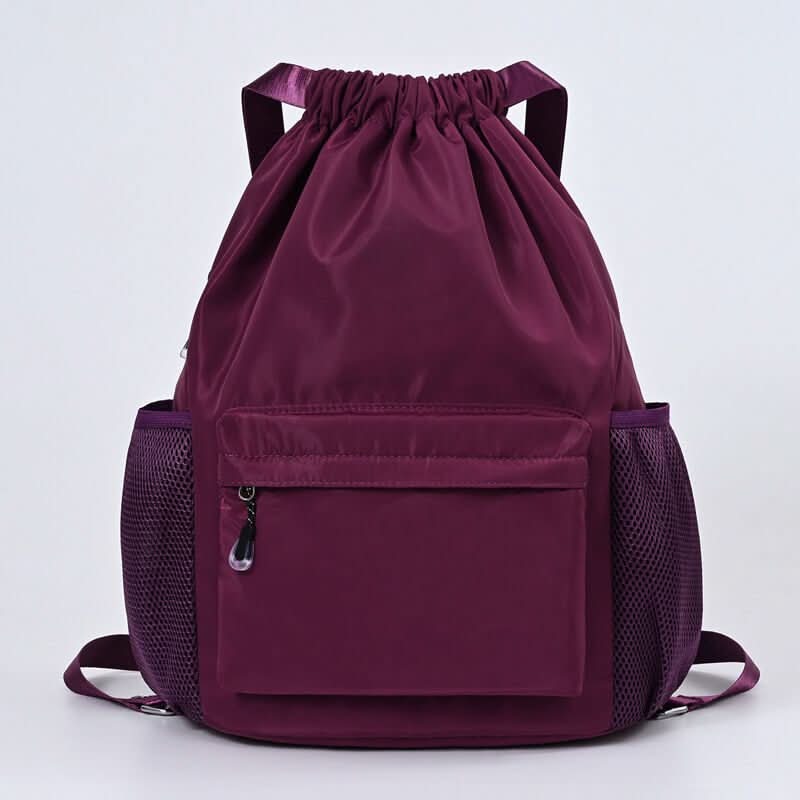 Skanto | Sporty Drawstring Ryggsekk med Skoparti & Lommer