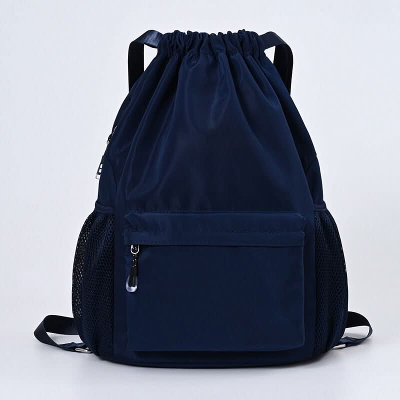 Skanto | Sporty Drawstring Ryggsekk med Skoparti & Lommer