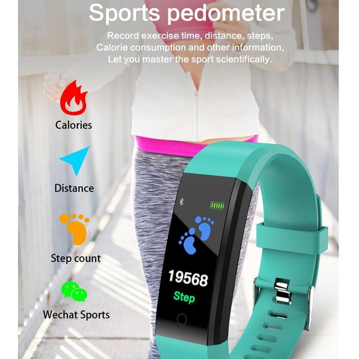 Skanto | Sport Smart Band Hjerterate Fitness Tracker Smart Armbånd Vanntett Smartband Blodtrykk Smart Armbånd Smart Klokke Menn