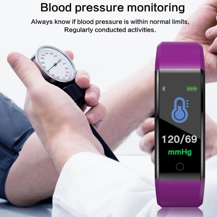 Skanto | Sport Smart Band Hjerterate Fitness Tracker Smart Armbånd Vanntett Smartband Blodtrykk Smart Armbånd Smart Klokke Menn