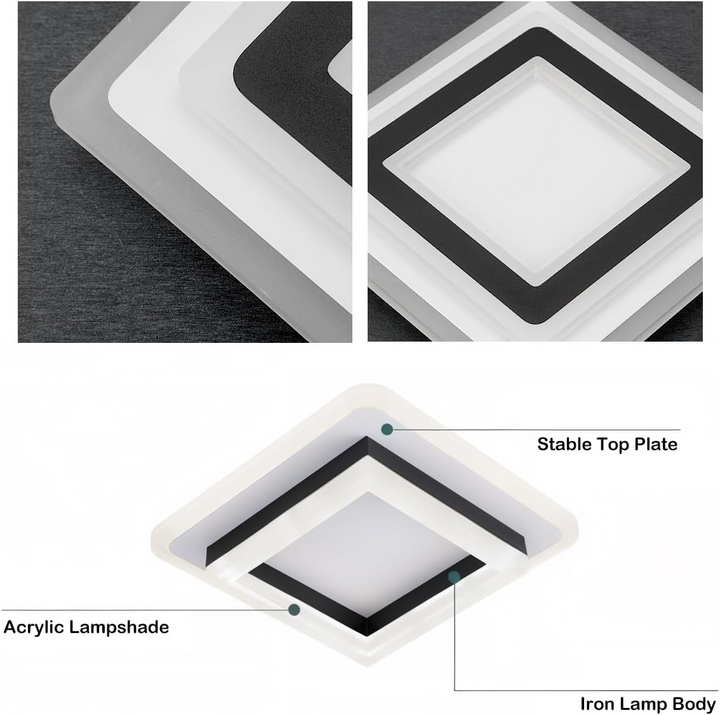 Square LED Taklampe | Skanto