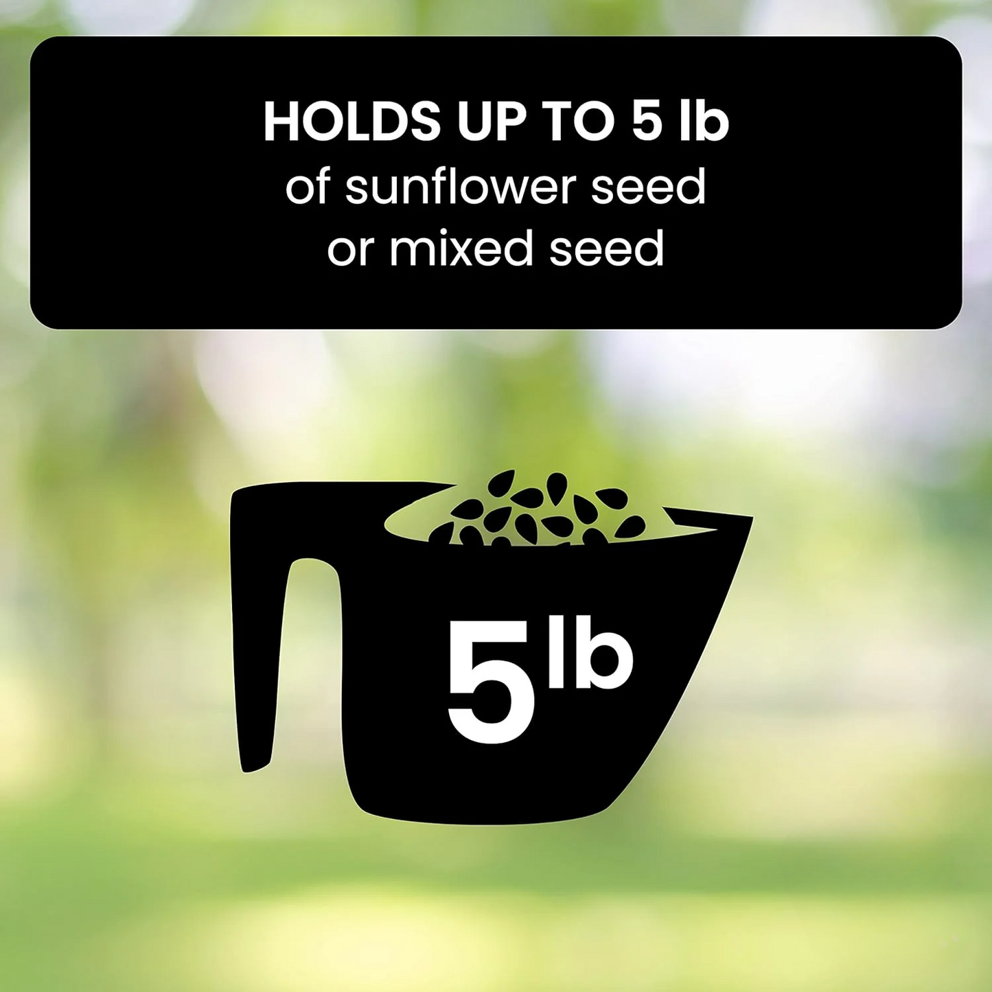 Norvo | Aviron Fuglforingsapparat med Anti-Espebeskyttelse | Spin Mekanisme | 4 Fôråpninger | 2,27 kg Kapasitet