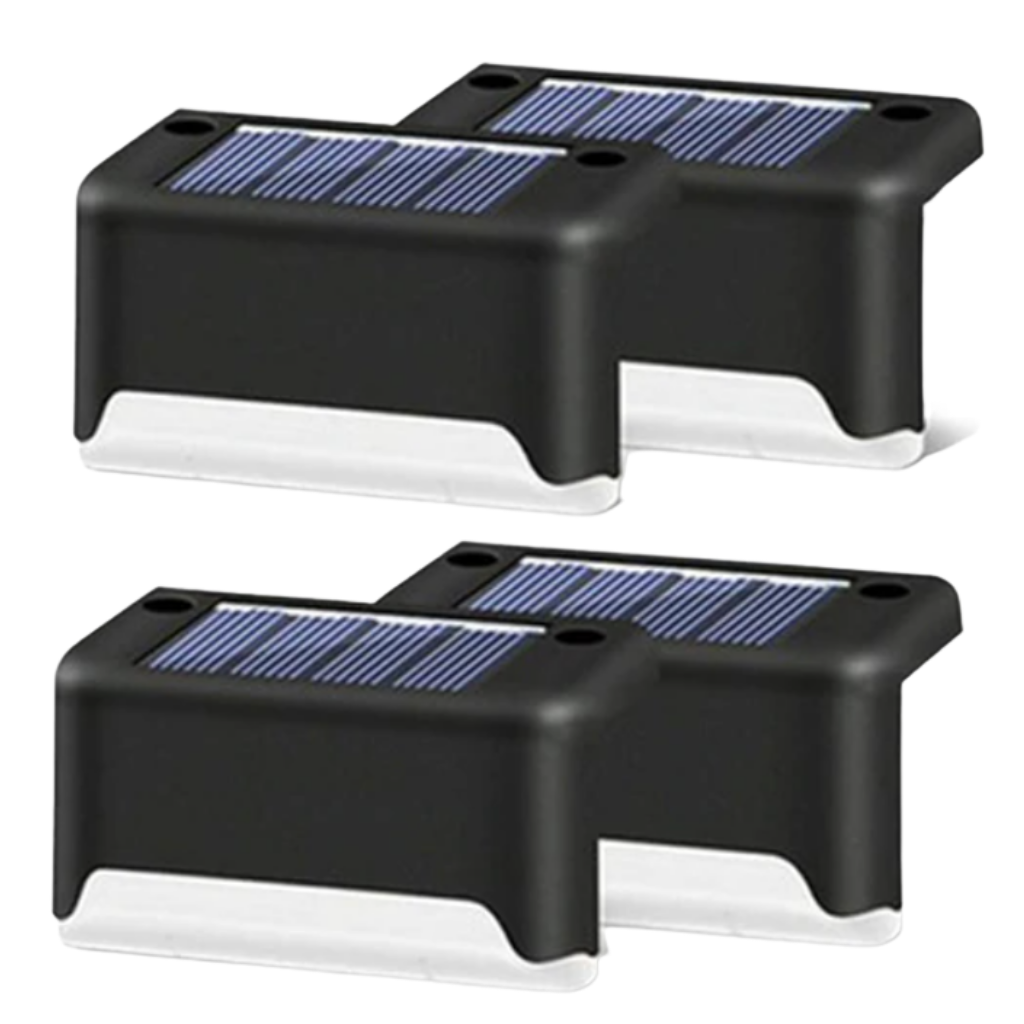 Solcelle LED-lys til trapper (4 stk)