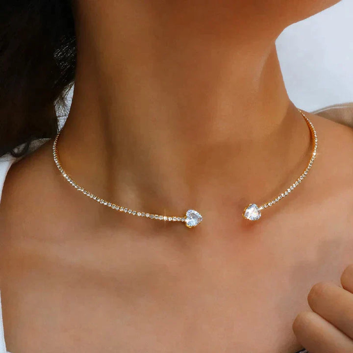 Strålende Choker-Halskjede med Vakre Steiner | Unik Tilbehør! Skanto
