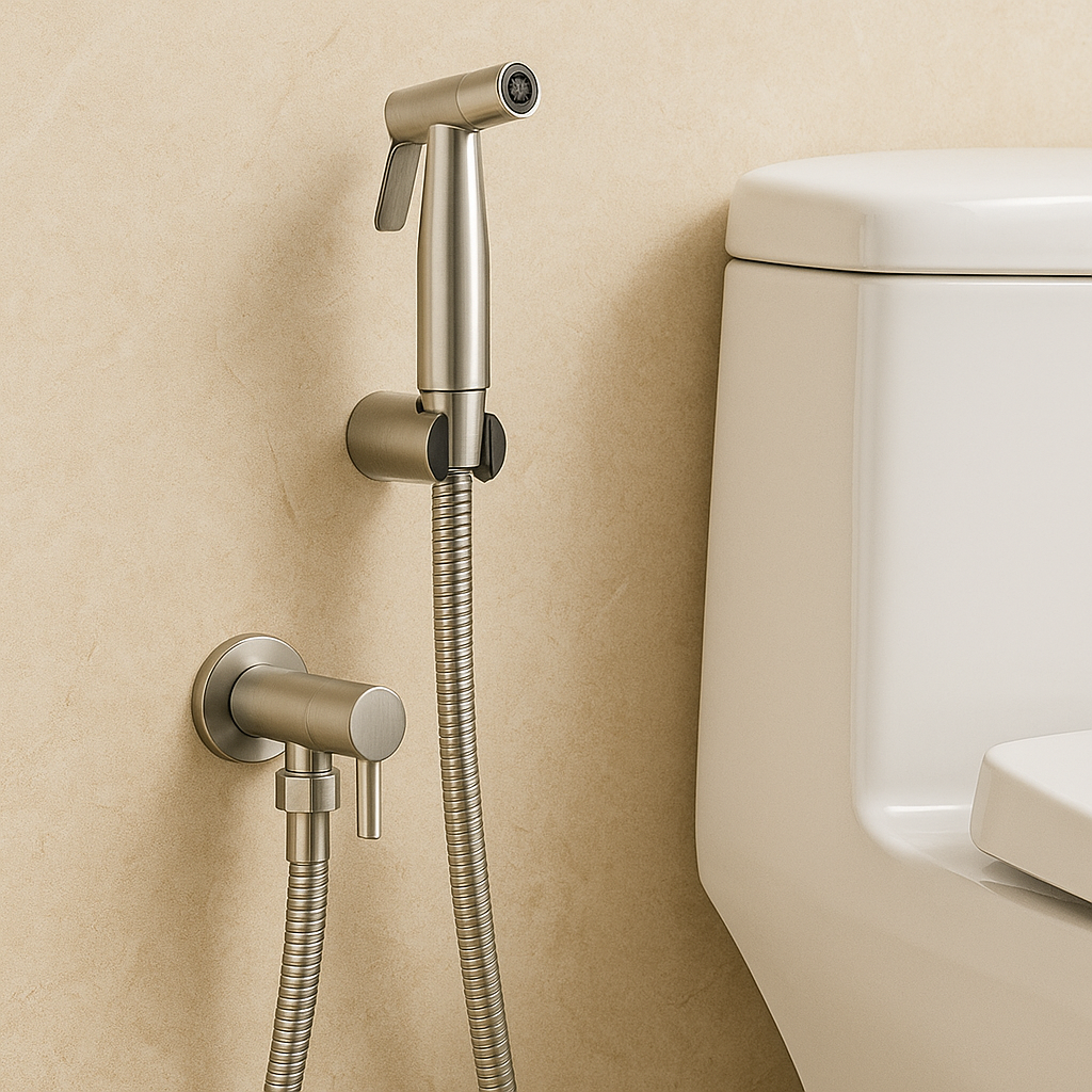 AquaNova Bidet-Brause fra Edelstahl – Hygienisk WC-Duschbrause med Wandhalterung