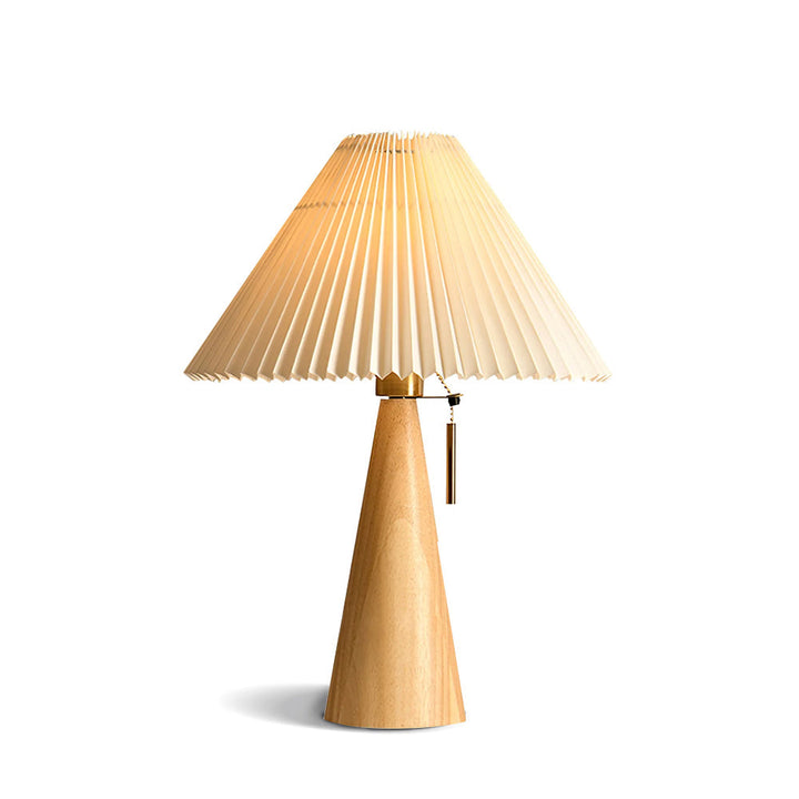 Skanto | AntiqueRadiance – Elegant Tre og Metall Bordlampe