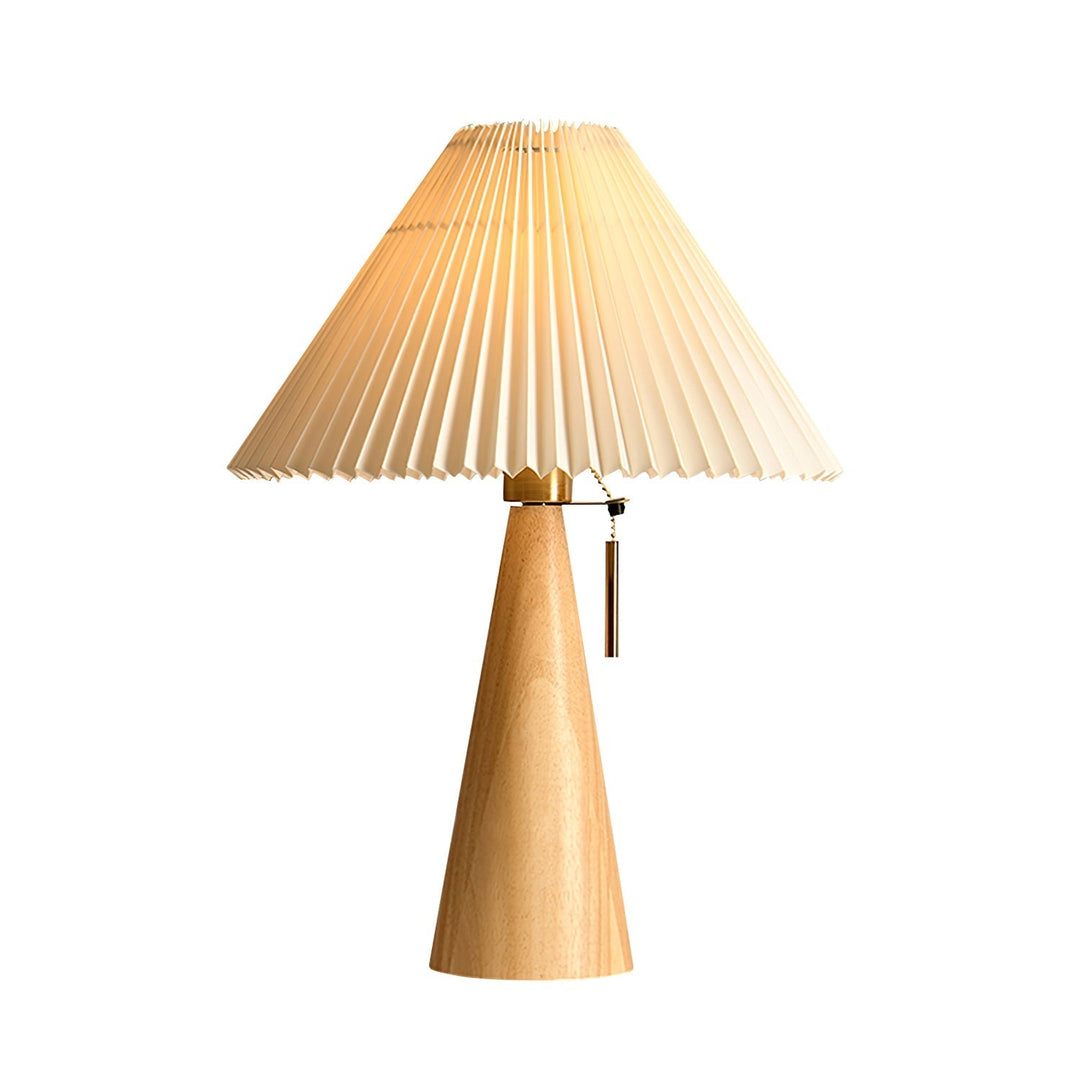 Skanto | AntiqueRadiance – Elegant Tre og Metall Bordlampe