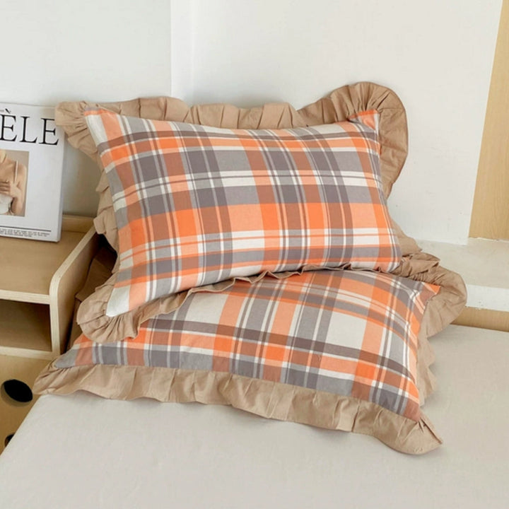 Skanto | Stripete Volang Blonde Putetrekk i Flere Farger