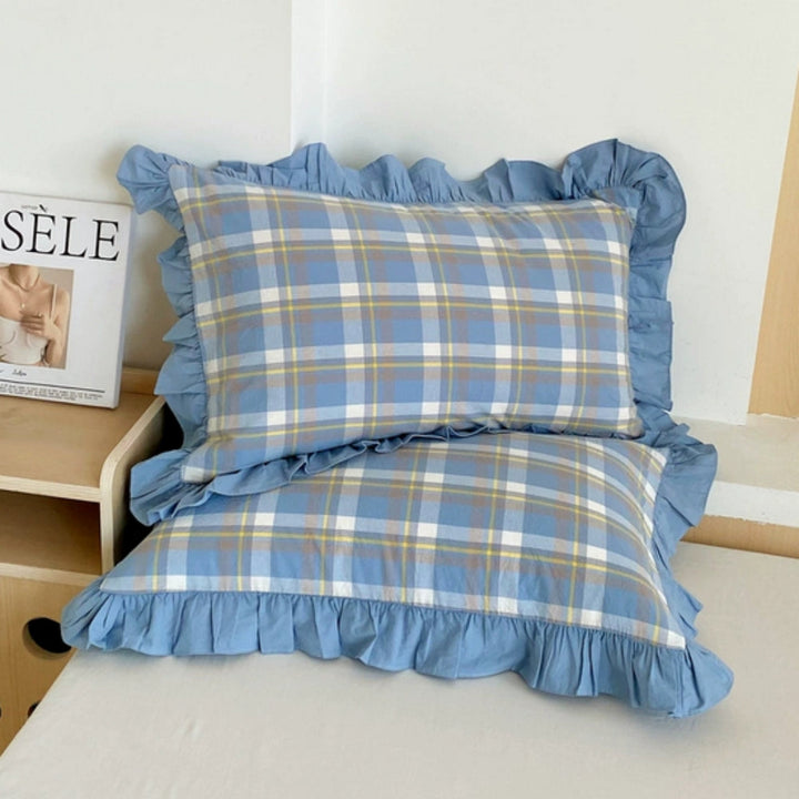 Skanto | Stripete Volang Blonde Putetrekk i Flere Farger