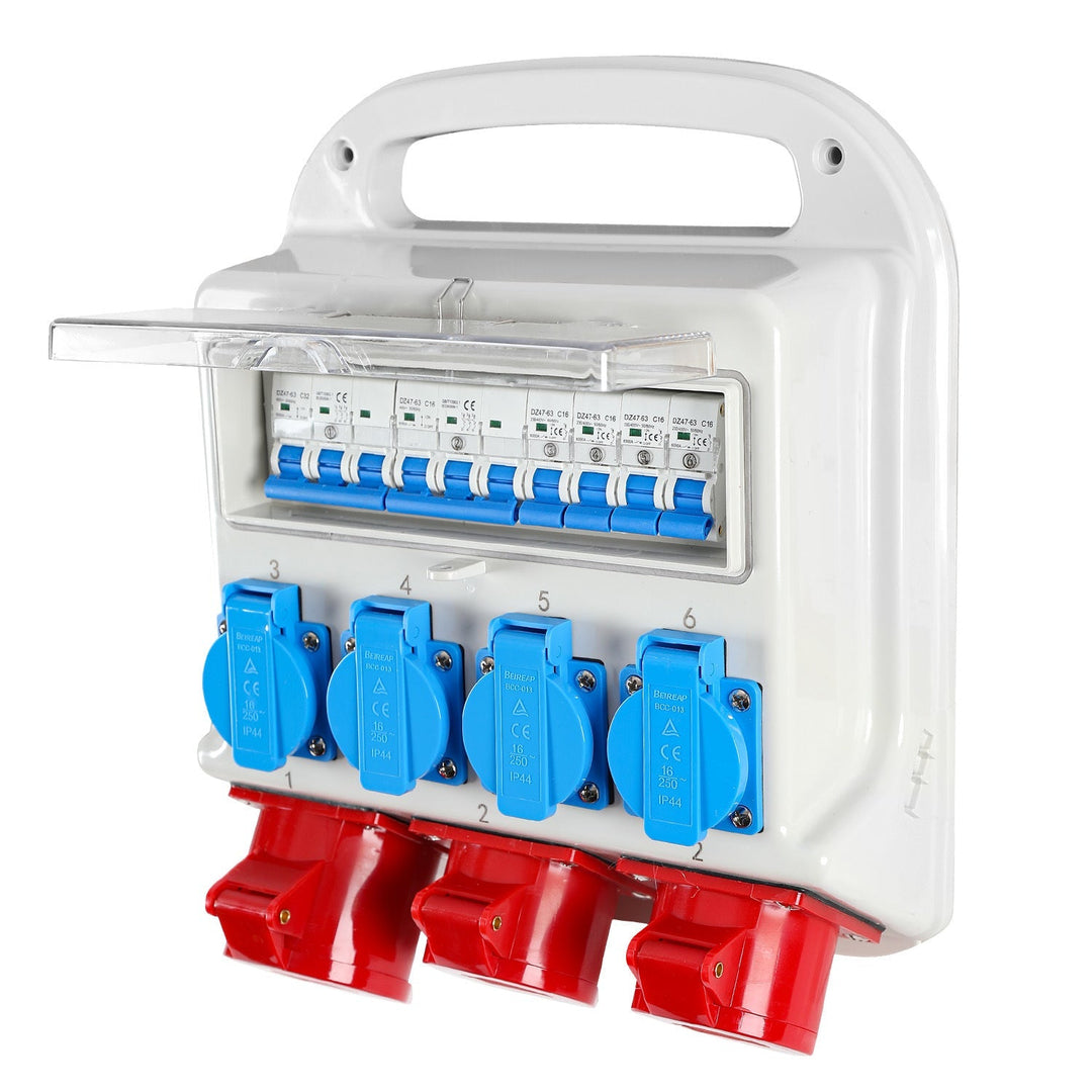 Veggdistrubutør 2 x CEE 16A 400V + 1 x CEE 32A 400V + 4 x 230V 5 Pol | Skanto
