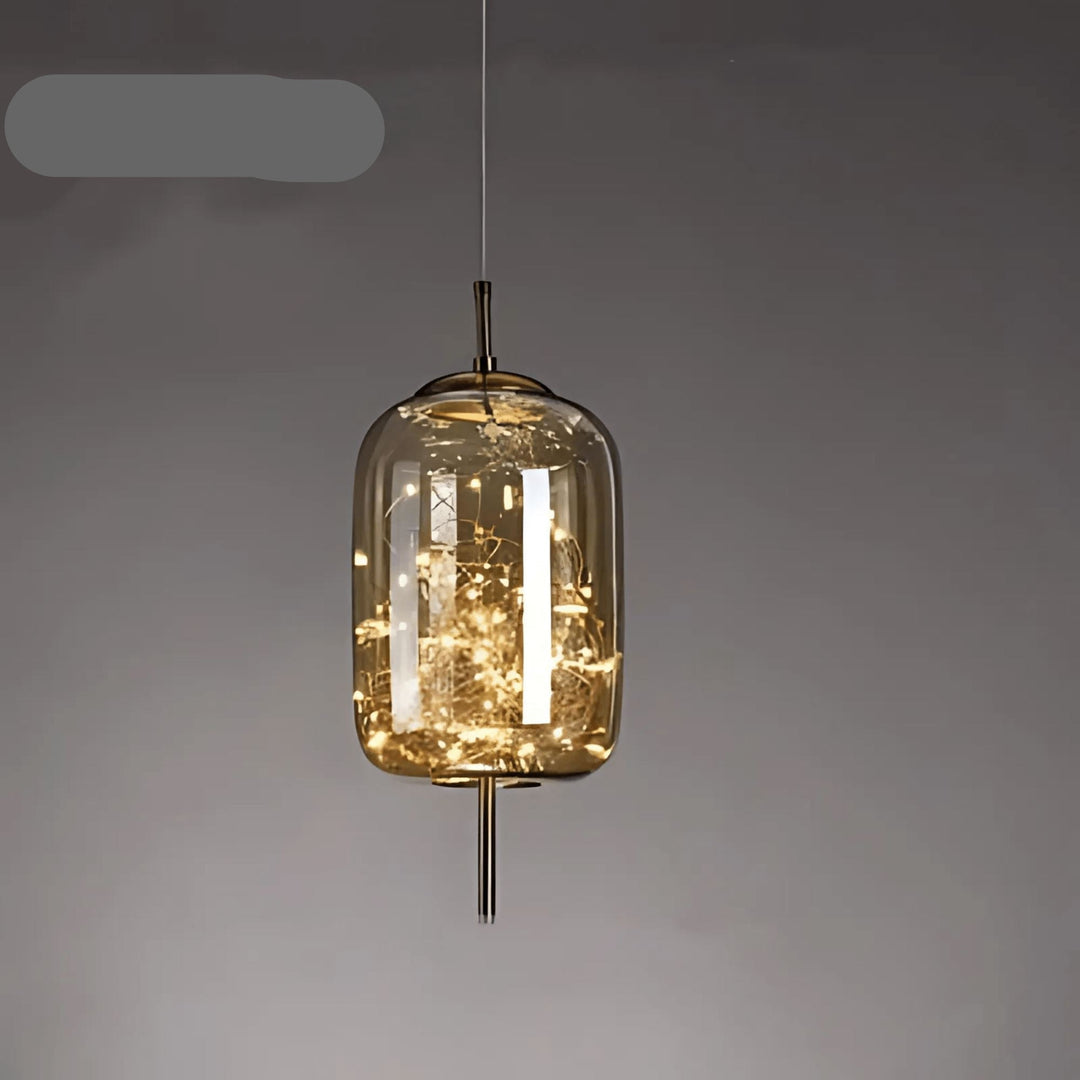 Skanto | Elegant hengende lampe med glasskjerm og fe-motiv