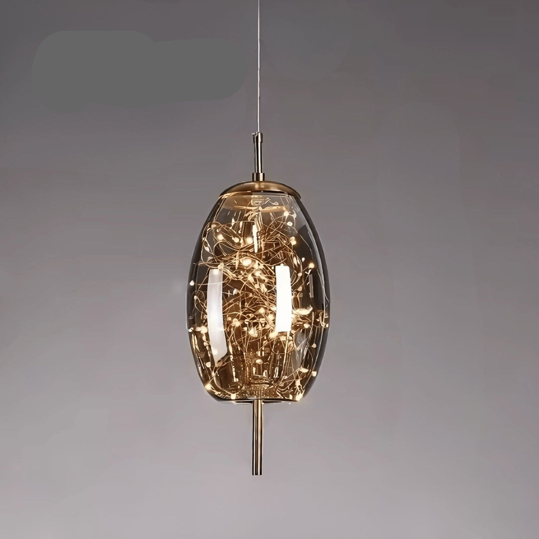 Skanto | Elegant hengende lampe med glasskjerm og fe-motiv