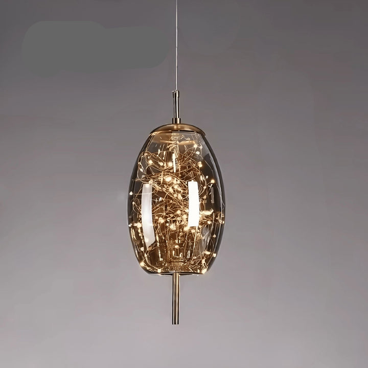 Skanto | Elegant hengende lampe med glasskjerm og fe-motiv