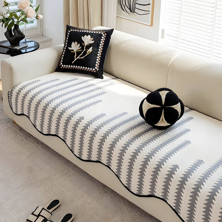 Skanto | Moderne chenille sofa deksel med stilfull beskyttelse
